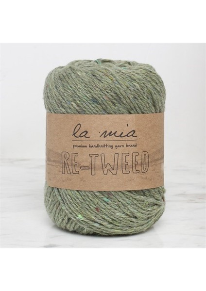 Re-Tweed Yeşil Melanj El Örgü İpi - L173 - 34415