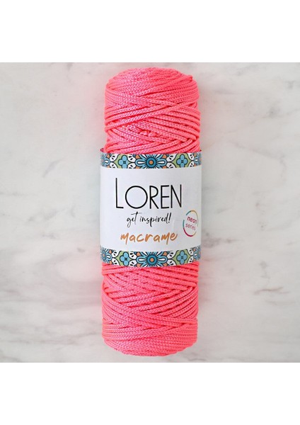 Macrame Neon Pembe El Örgü İpi - L116