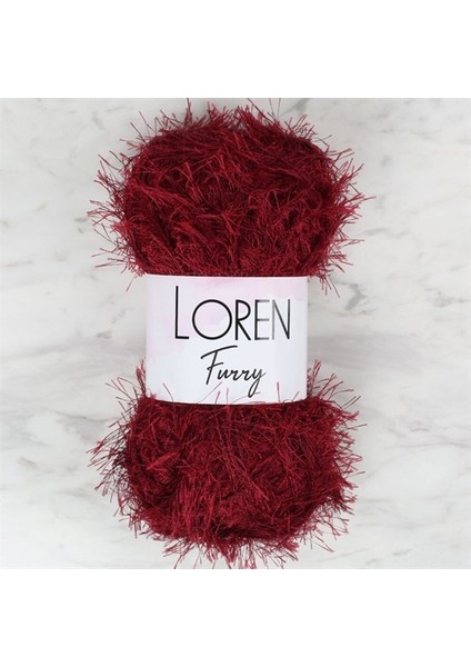 Furry Bordo El Örgü İpi - RF026 - 34054
