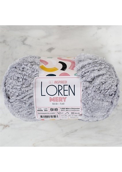 Mery Açık Gri El Örgü İpi - M406 - 34313