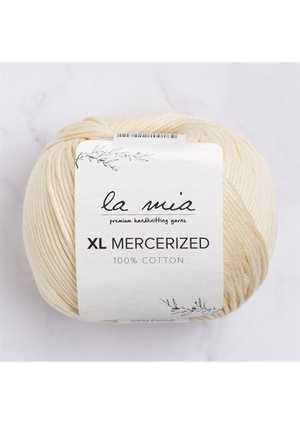 Xl Mercerized Krem El Örgü İpi - 174 - 33769