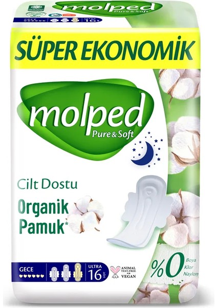 Hijyenik Ped 2 Li Süper Eko - 16LI Gece Ped -