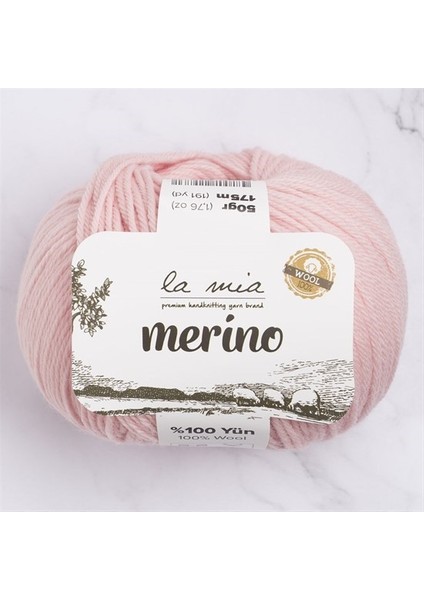 Merino Pembe El Örgü İpi - L040 - 33786