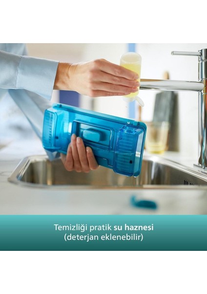 Speedpro Max Aqua Plus Kablosuz Dikey Süpürge, Aqua Başlık, LED Başlık XC8349 Şarjlı Dik Süpürge +Philips Çay Makinesi
