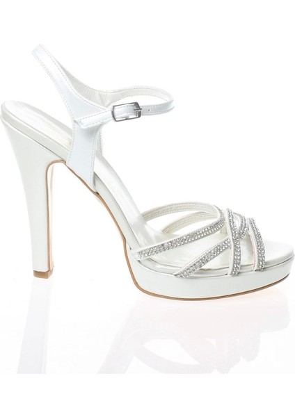 Kadın Taşlı Yüksek Topuklu Abiye Ayakkabı Sedef fiyatları