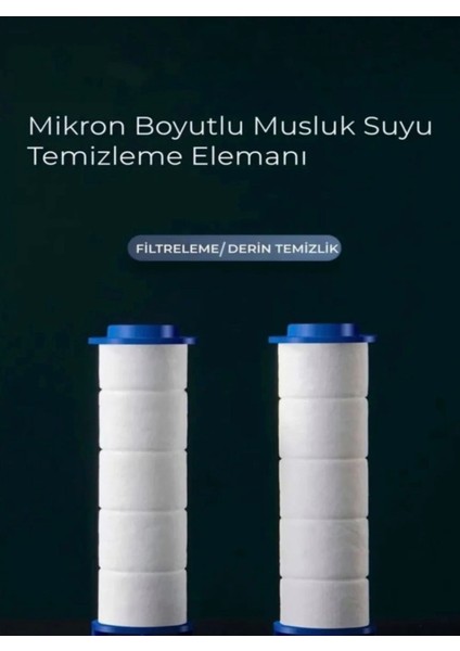 10 Adet Yedek Filtreli Beyaz Renk Masaj Özellikli Duş Başlığı