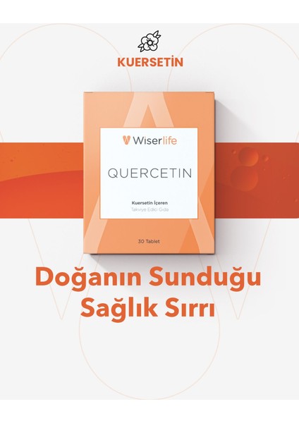 Quercetin Kuersetin Içeren Takviye Edici Gıda 30 Tablet