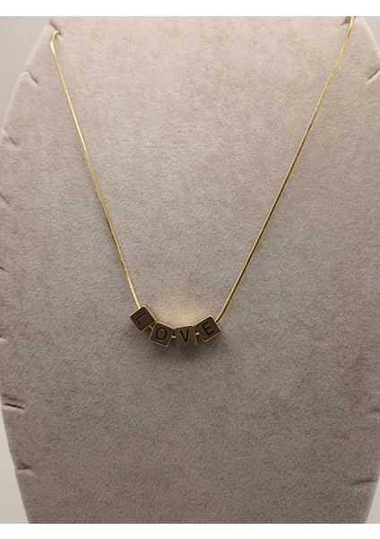 Çelik Kolye Gold Love fiyatları