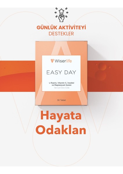 Easy Day L-Teanin Inositol Takviye Edici Gıda 30 Tablet