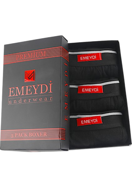 "erkek Siyah Boxer - Yumuşak Kumaş, Şık ve Konforlu" 6lı