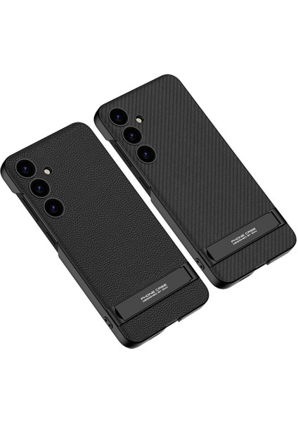 Galaxy S24 Kılıf Kamera Korumalı Leather Dikey Standlı Ays Kapak