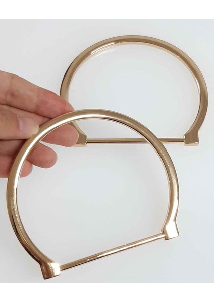 Çanta Aksesuar Light Gold Renk 11X9 cm Metal Çanta Sapı