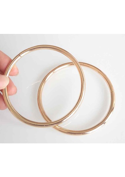 Çanta Aksesuar 7 cm Light Gold Renk Metal Çanta Sapı, Halka