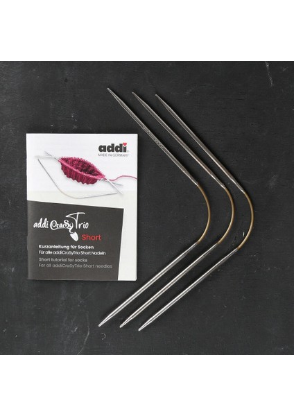 Crasytrio 3 Lü 5 mm 21 cm Misinalı Çorap Şişi