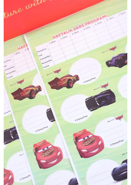 Lisanslı Cars Gıft Box 11 Parça Ilkokul Çantası,kalem ÇANTASI,500 ml Matara ve Kırtasiye Seti