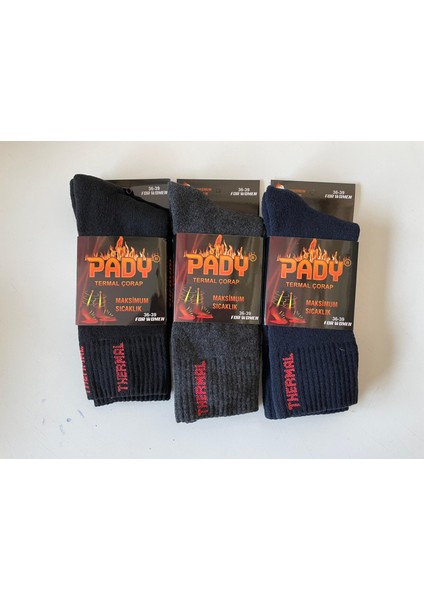 6 Adet " " Dikişsiz Burunlu Kadın Için Pady Içi Yün Termal Çorap - Ekstra Isı ve Rahatlık! modelleri