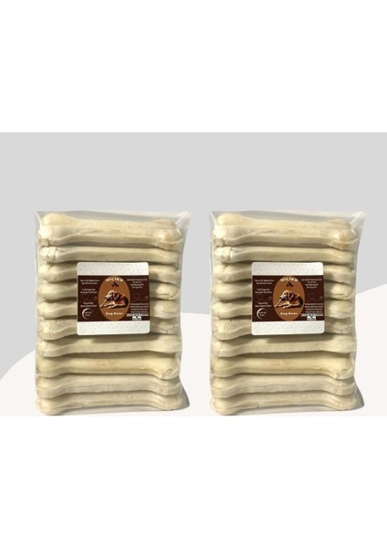 Köpekler Için 12 cm Beyaz Press Çiğneme Kemiği 10lu 2 Paket