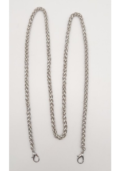 Çanta Aksesuar Gümüş Renk Kalın Örgü Model Çanta Zinciri (100 Cm) fiyatları