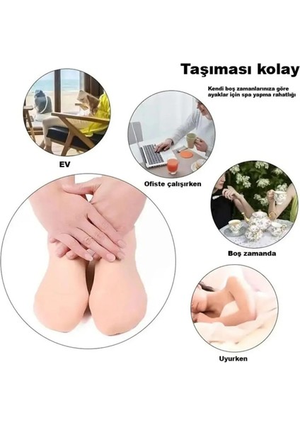 Silikon Ayak Bakım Çorabı - Nemlendirici Jel Destekli, Çatlak Önleyici ve Tekrar Kullanılabilir