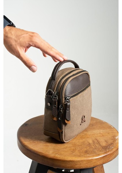 Erkek Omuz Çantası Elde Tutma 18*12 cm Çapraz Askılı Postacı Çantası Mega Çanta Kanvas Kumaş fiyatları