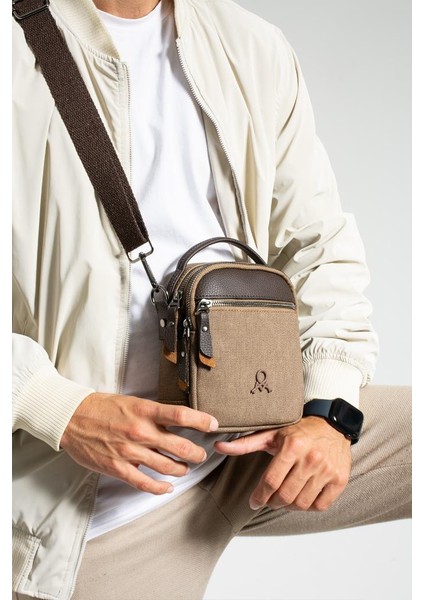 Erkek Omuz Çantası Elde Tutma 18*12 cm Çapraz Askılı Postacı Çantası Mega Çanta Kanvas Kumaş modelleri