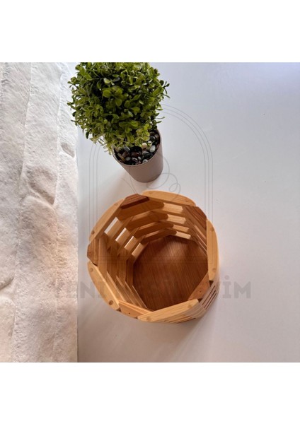 Yeninesilevim Ahşap Bambu Kaşıklık Organizer Tezgah Üstü Mutfak Banyo Düzenleyici Kalemlik Fırçalık 10*13 cm fırsatları