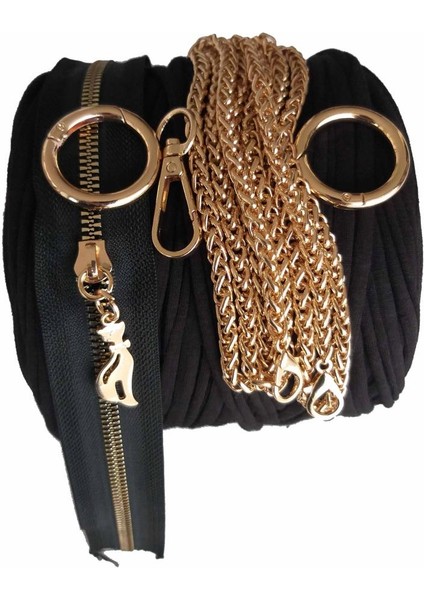 Çanta Aksesuar Makaron Çanta Kiti Örgü Zincir ve Kancalı