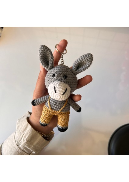 Amigurumi Örgü Eşek Anahtarlık