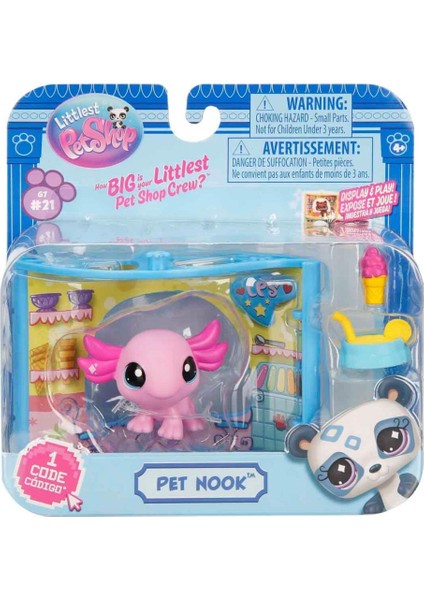 Sunman Littlest Pet Shop Minişler Figür Set Pet Nook G7#21 Aksolot 00593