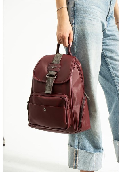 Saten Kumaş Kadın Sırt Çantası 33*23 cm Yağmur Itici Kumaş Mega Bag Kapaklı Taşlı Model fiyatları