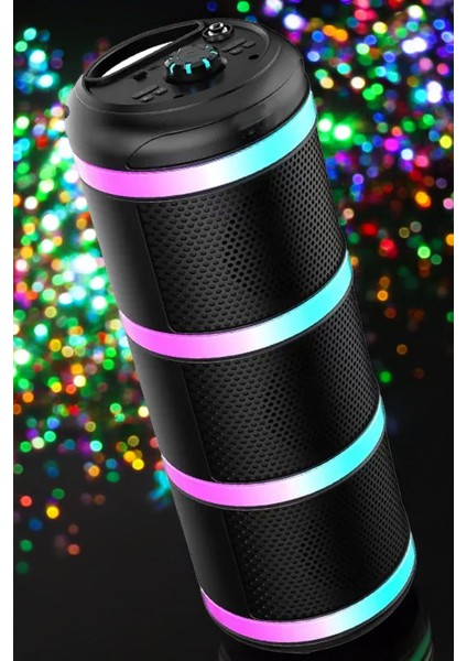Mikrofonlu Karaoke Seti Yüksek Ses Kalitesi Speaker Dekor Parti Kına Doğum Günü Speaker Bt 5.0 Aux