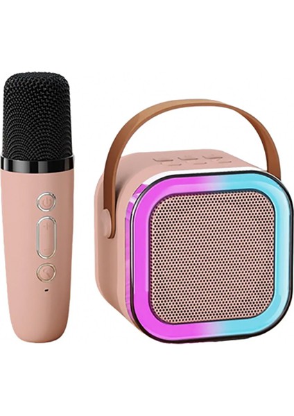 Rgb Ledli Karaoke Mikrofonlu Bluetooth Hoparlör Şirin Hoparlör Karaoke Set