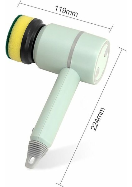 Çok Fonksiyonlu USB Şarjlı Bulaşık Temizlik Seti