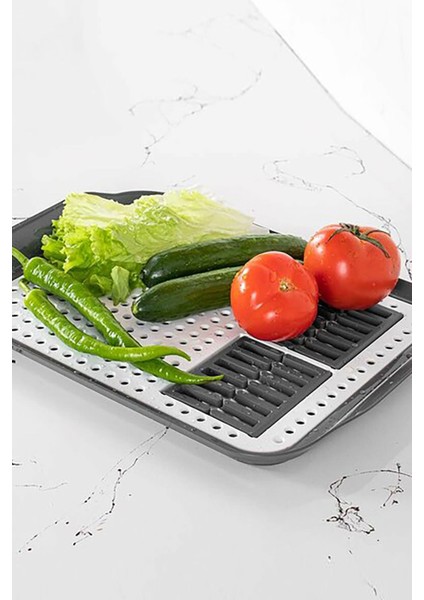 Tezgah Üstü Pratik Bulaşık Sebze Meyve Kurutmalık