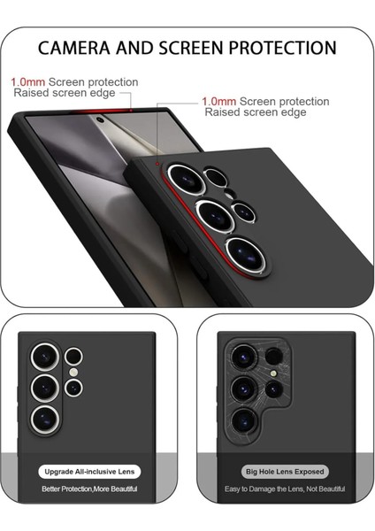 Samsung Galaxy S24 Ultra Uyumlu Kılıf Içi Kadife 3D Kamera Korumalı Darbe Emici Elden Kaymaz Silikon Kapak modelleri