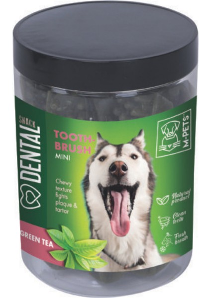 Dental Snack Green Tea Tooth Brush Mini Köpek Ödülü 200 gr