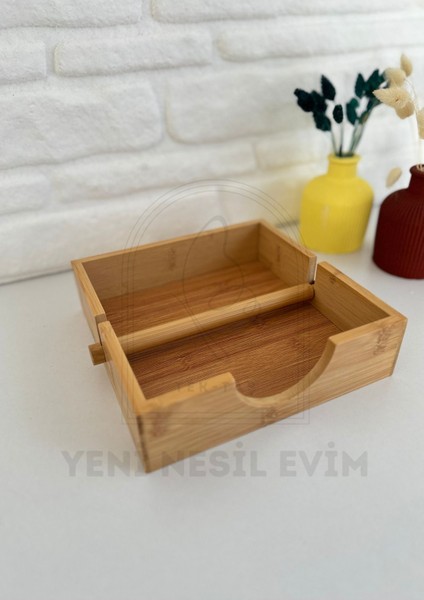 Yeninesilevim Bambu Peçetelik / Saklama Kutusu Sabitleyicili