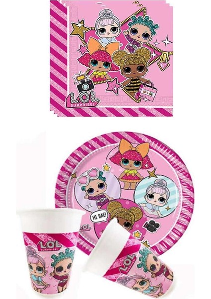 Best Lol Bebek Suprise Lisanslı Tabak Bardak Peçete Doğum Günü Parti Seti