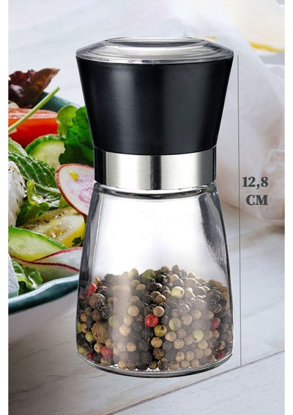 Çelik Kapaklı Cam Hazneli Tuz ve Karabiber Değirmeni | Baharat Öğütücü indirimleri