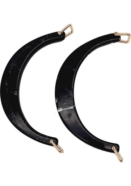 Çanta Aksesuar Halkalı Siyah Akrilik Mermer Desen Çanta Sapı fiyatları