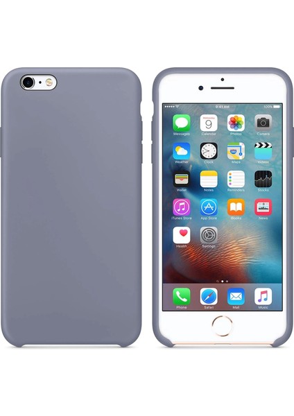iPhone 6s İçin Kılıf Liquid Lansman Silikon Lavanta Grisi