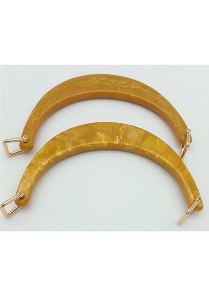 Çanta Aksesuar Halkalı Hardal Akrilik Mermer Desen Çanta Sapı fiyatları