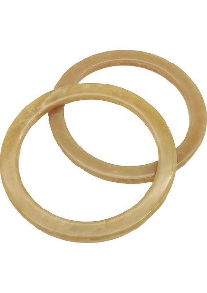 Çanta Aksesuar 15CM Yuvarlak Akrilik Vizon Mermer Desen Çanta Sapı