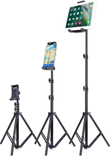 135 cm Taşınabilir Tripod 6-13 Inç Uyumlu Telefon ve Tablet Standı