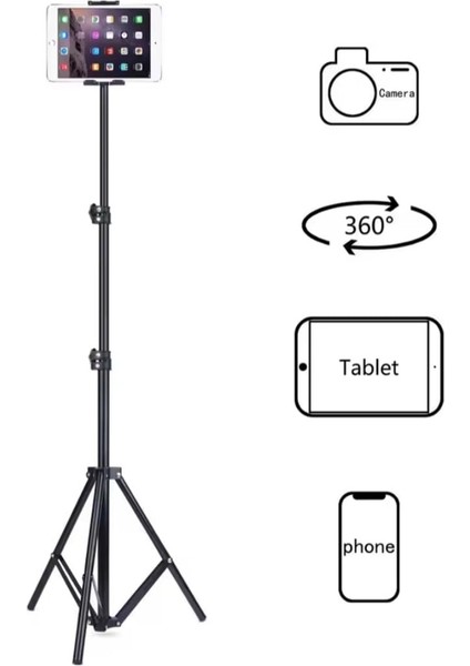 135 cm Taşınabilir Tripod 6-13 Inç Uyumlu Telefon ve Tablet Standı fiyatları