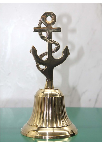 Pirinç Çapalı El Çanı 20*9 cm