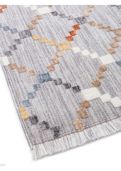 Broadway Iskandinav Salon Halısı Mutfak Halısı Yolluk Bukle Dokuma Halı Geometrik Multi Br-01
