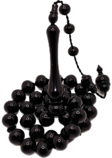 Siyah Şalgami Kesim Toz Kehribar Tesbih modelleri