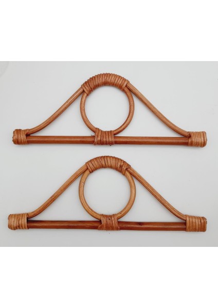 Çanta Aksesuar Göz Model Koyu Ton Gerçek Bambu Çanta Sapı