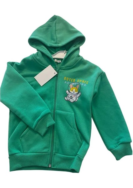 Fermuarlı Kapüşonlu Çocuk Sweatshirt